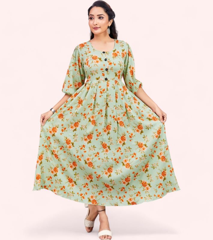 Image of Polyester Floral Regular Women Kurta