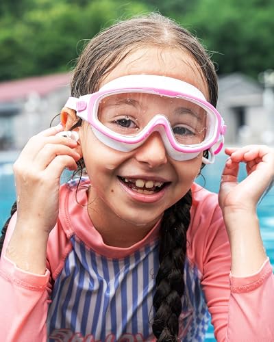 Image of Swim Goggles for Kids 6-12, Wide View Anti-Fog UV Protection No Leaking,Boys Girls Youth Swimming Goggles