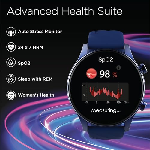 Image of Fastrack Vivid Pro Smart Watch|1.43 inch AMOLED Display with 466 x 466 Pixel Resolution | Functional Crown| SingleSync BT Calling|100+ Sports Modes & Watchfaces|AI Voice Assistant|in-Built Games
