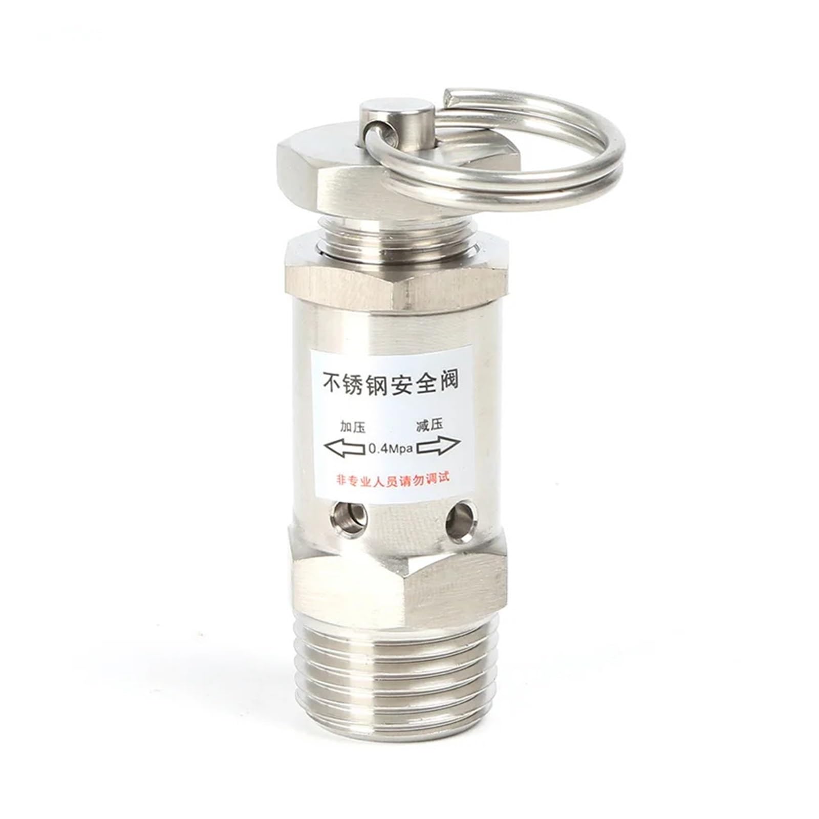 Válvula de Seguridad Sanitaria Inox 304 1/4-1/2" BSPT 0.5-10 Bar