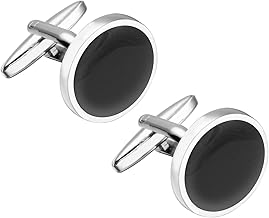 Black Cufflinks for Men,Cuff Links Mens,Cuff Links Groom,Classic Men's Cufflinks,Cufflinks for Men Wedding,Shirt Studs,Suitable Men and Boy