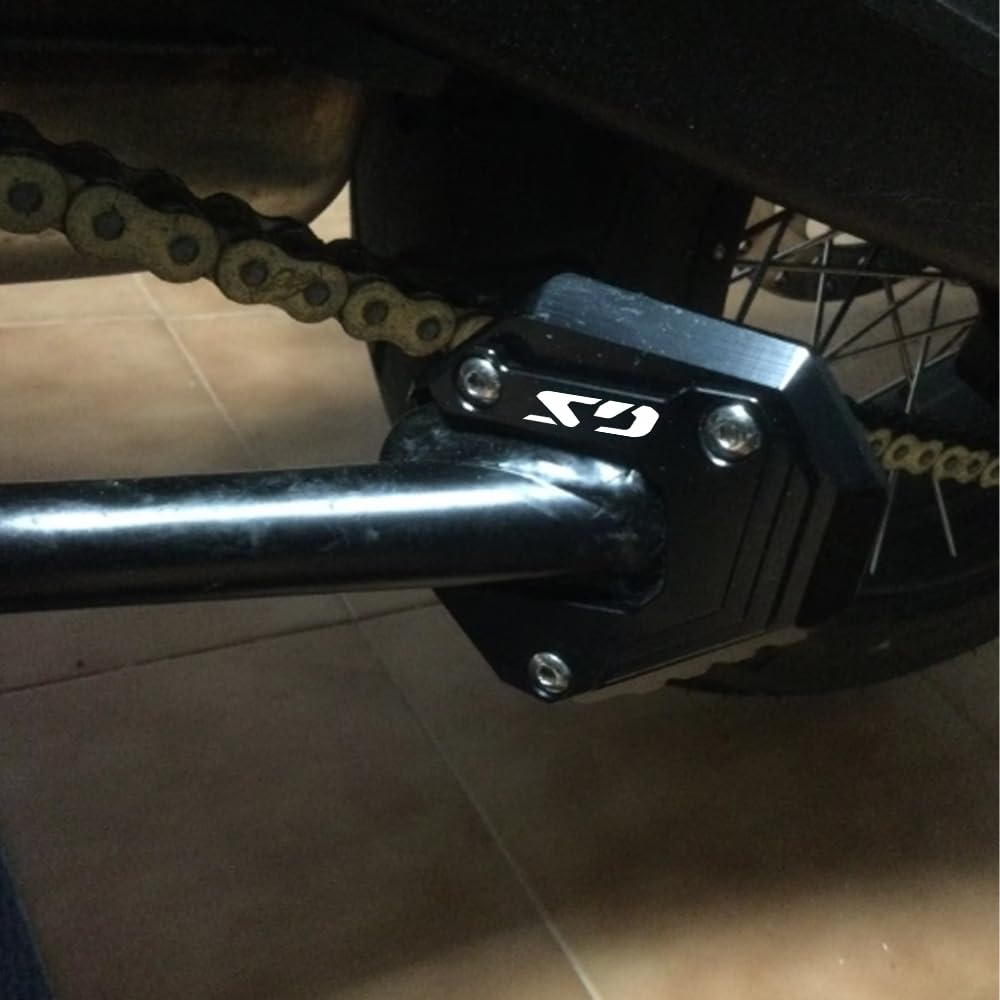 Adatto per B&MW F800GS F900GS F850GS F750GS ADVENTURE Piastra cavalletto laterale per moto CNC Estensione cavalletto laterale F850 GS Adventure F 750 850 GSA F 900 GS ADV (nero)