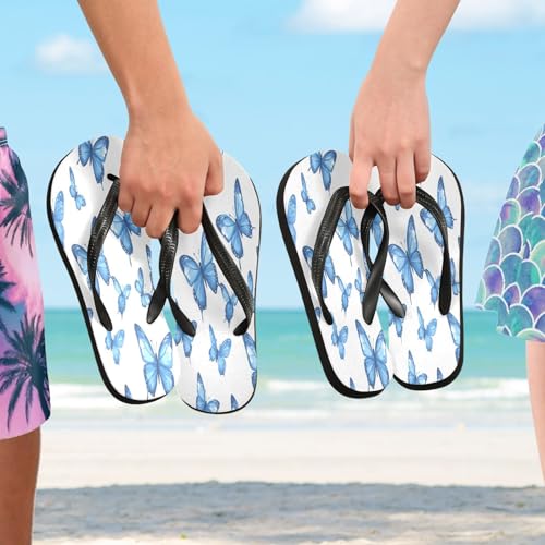 STAYTOP Blue Butterfly Flip Flops Sandals of Men's & Women's,Sandals Beach Slippers Shower Slides4