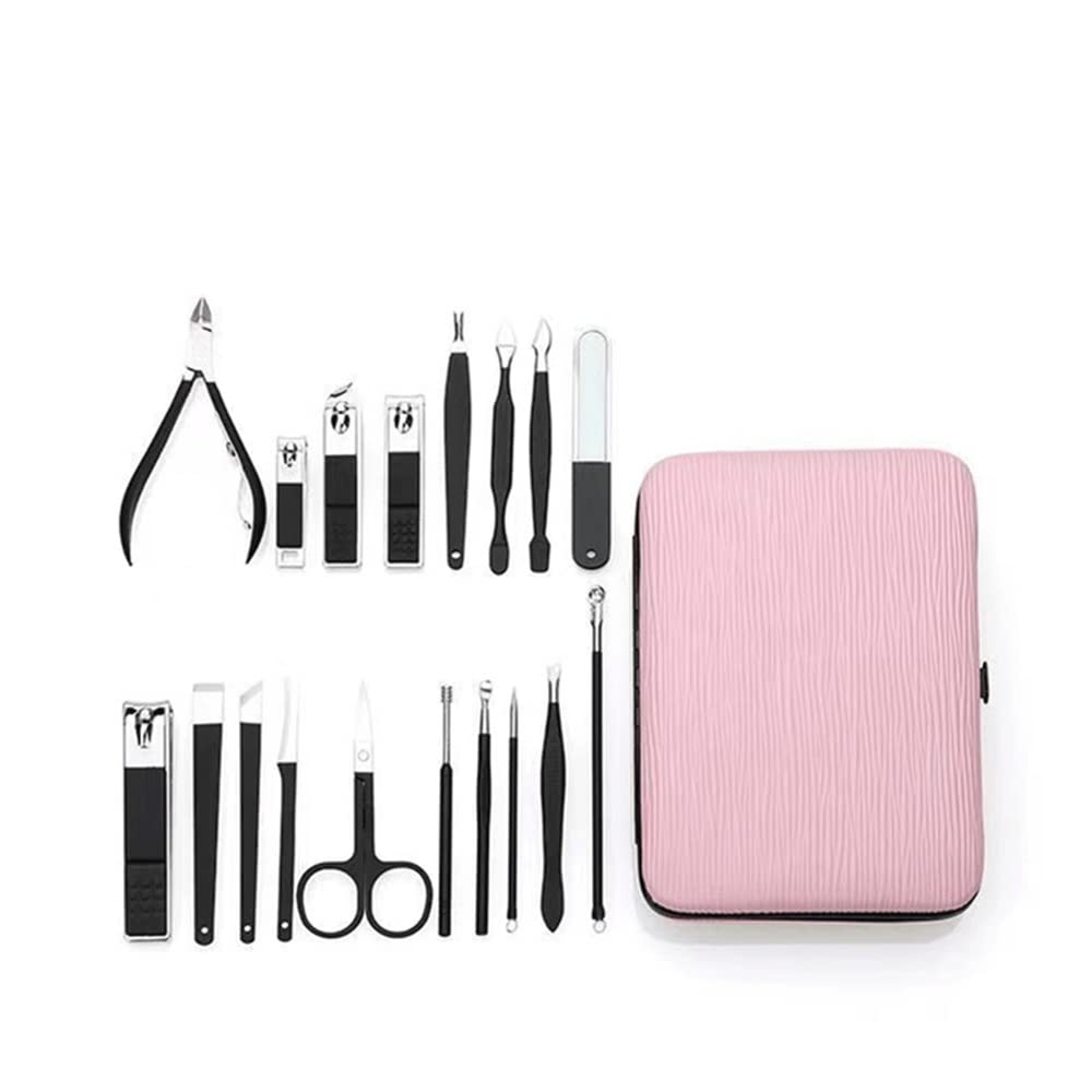 18 Pcs Professional Manicure Set Stainless Steel Nail Cutter Scissor Tools Cuticle Nipper