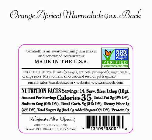 Sarabeth's Two Jar Gift Box Set - Two 9 Oz. Jars - Peach Apricot & Orange Apricot Marmalade #TOP5