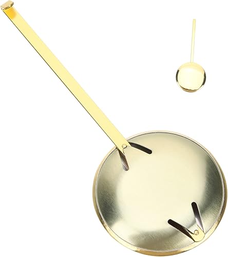 DOITOOL Reloj de pared de cuarzo, mecanismo de reemplazo de reloj de péndulo, pieza de reloj de pared, reloj de pared dorado, kit de moda antigua,