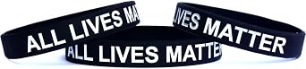 Three 3 of All Lives Matter Silicone Wristbands