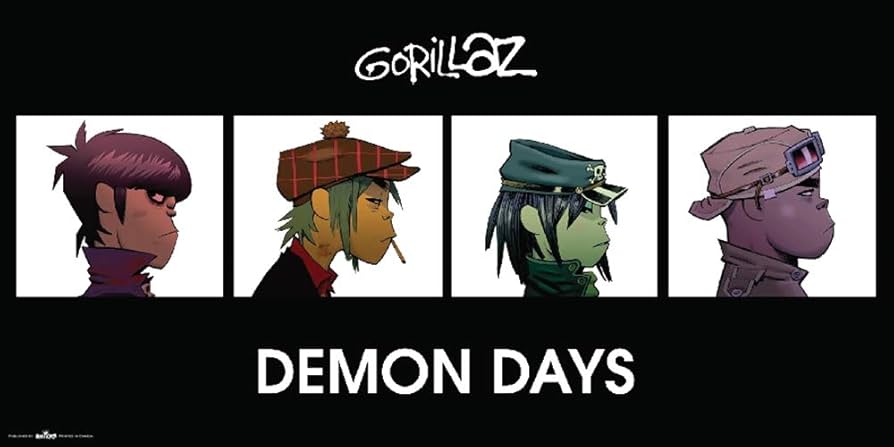 Golliraz Demon Daysポスター Omni Gorillaz Demon Days Album Poster (12 x 24 inches