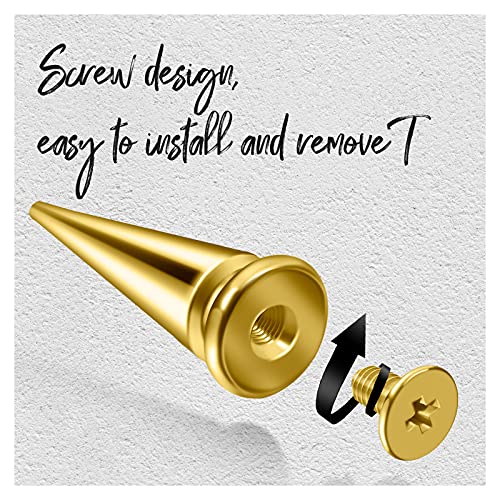 image for Hicarer 170 Pieces Multiple Sizes Cone Spikes Screwback Studs Rivets L