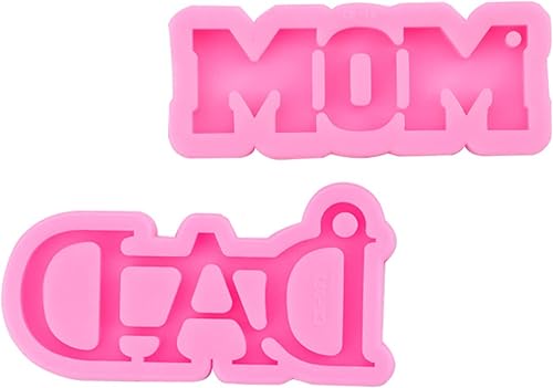 Miniatura 4 de Fondant Molds Keychain Pendant Letter Cake Accessories Chocolate Biscuit Mold 2 Sets Of 4 Pieces