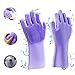 Produktbild Magie Abwasch Handschuhe, wiederverwendbares Silikon Dish Handschuhe mit Schwamm Wäscher für Küche, Badezimmer, Reinigen, Haustier Haarpflege, Autowäsche