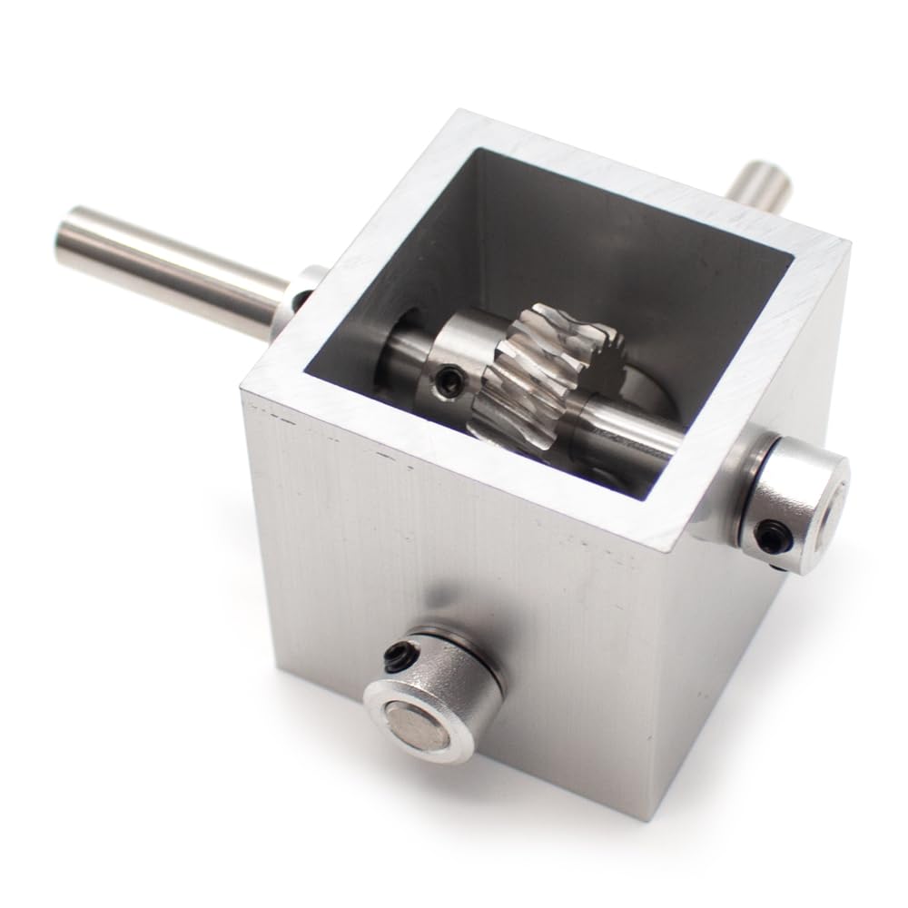 Toplionace Caja de Engranajes de Tornillo Sin Fin de Turbina, Caja Inversa de ángulo Recto, Reductor de ángulo de 90 Grados, Dispositivo de Esquina de 8mm, Sin Bloqueo Automático