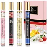 Cadeau parfum femme - Eau de toilette femme 4 x 35 ml mini parfums femme au doux parfum de fleurs et de fruits, en déplacement, cadeau pour elle, Noël, anniversaire, Saint Valentin, fête des mères