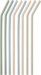 8 canudos de silicone reutilizáveis e livres de BPA – Canudos para beber padrão de grau alimentício, canudos reutilizáveis para viagem