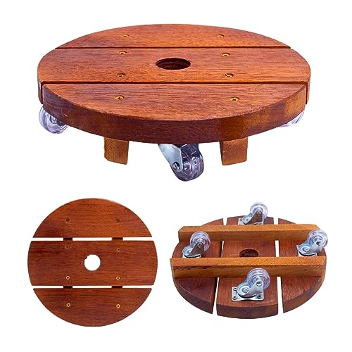 Suporte Para Vaso De Planta Redondo Rodinhas de Cristal 25 Cm