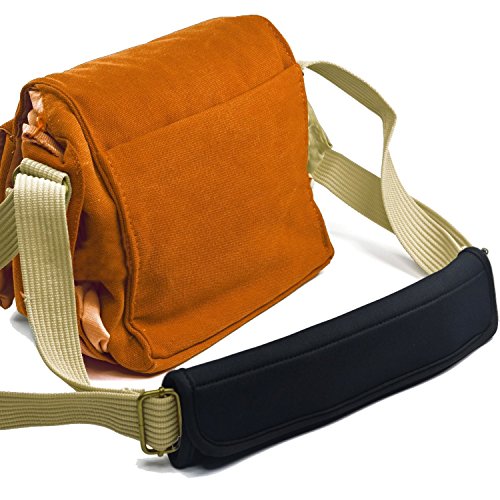 Wanty® 1 Pair Of 2 Black Color Neoprene Multipurpose Comfort Shoulder Strap Pads Shoulder Cushion Pad Protector For Laptop/Travel Bag/Messenger/Boxing/Car Seat Belts Protect Pads (Black) #TOP4