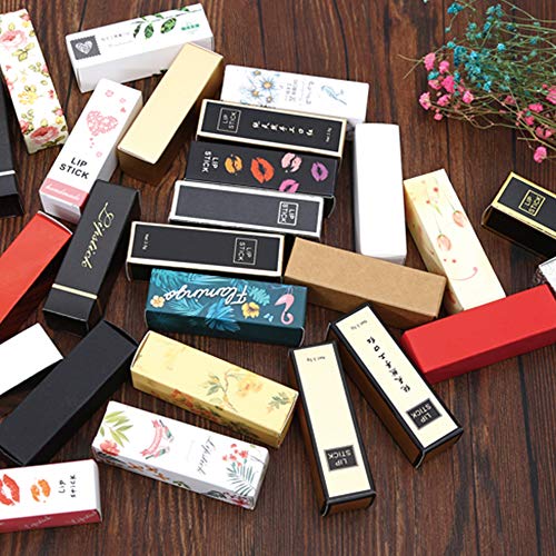 Anzka 100 Pcs Lipstick Boxes 3.35X1X1" Silver Packaging Kraft Paper Diy Gift Make-Up Organzier Glitter Essence Oil Bottle Lip Gloss Balm Glaze Tube Cosmetics Storage Perfume Sample Wrapping Case (Silver) #TOP5