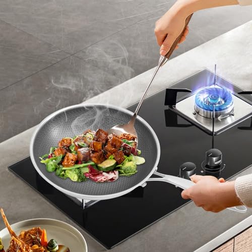 Wok de acero inoxidable con tapa de vidrio templado miniatura 4