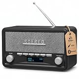 Denver Radio DAB+ con Bluetooth, FM, AUX e Sveglia, Grigio Scuro