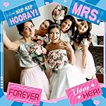 24 Designs Wedding Photo Booth Props Double Sided 11x5.5 Inch Photo Booth Props Wedding Marriage Parties Decorations Set DIY Water Proof Selfie Signs PVC Printing for Bridal Party Supplies - Image 5