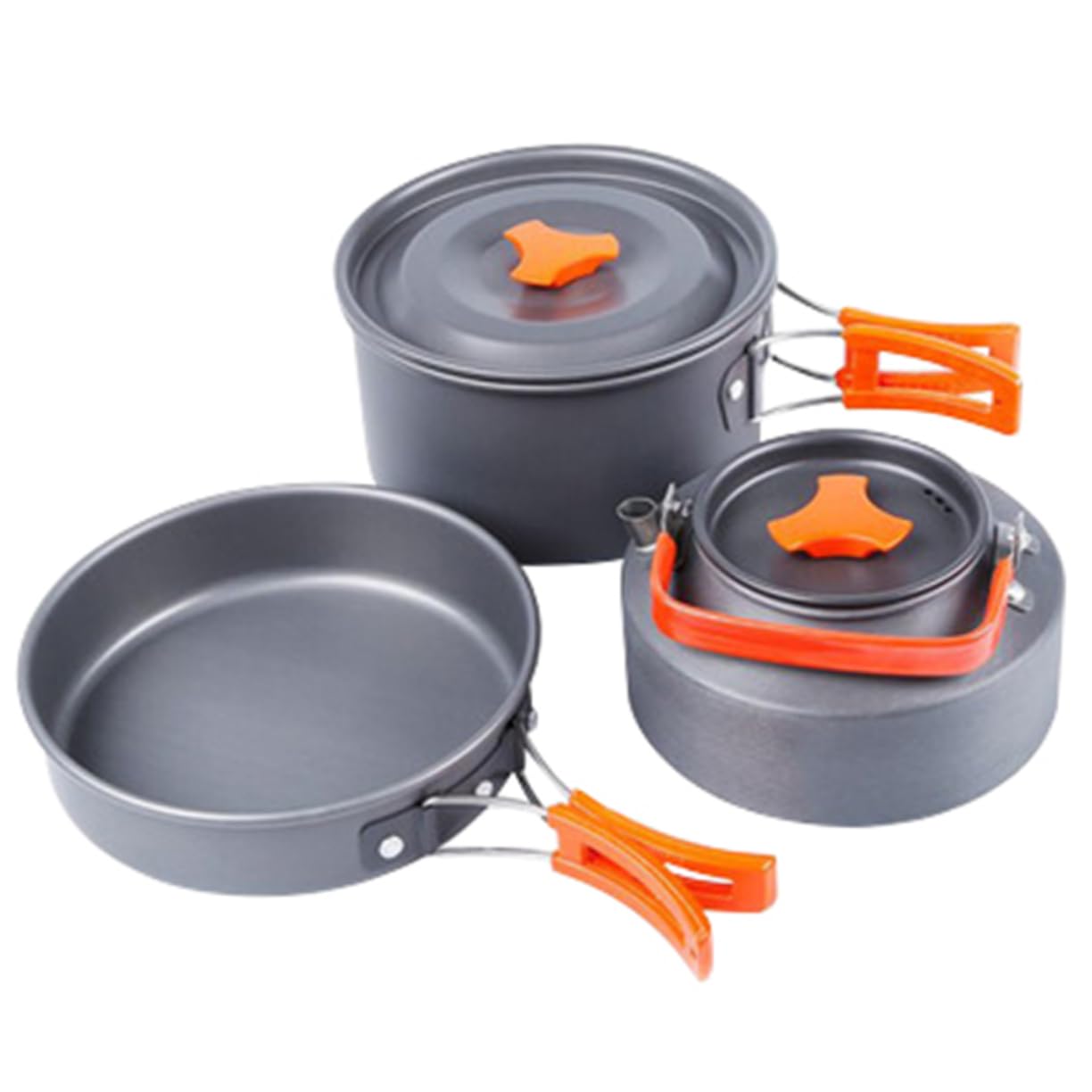 Supvox Camping Kochset 3 Stück aus Aluminiumlegierung für Camping