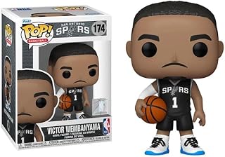 Funko Victor Wembanyama with Ball + Pop Protector: NBA San Antonio Spurs Pop! Basketball Vinyl Figure (Gift Set Bundled with ToyBop Brand Box Protector Collector Case)