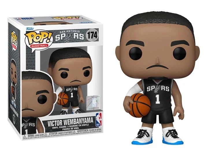 Amazon.com: Funko Victor Wembanyama with Ball + Pop Protector: NBA