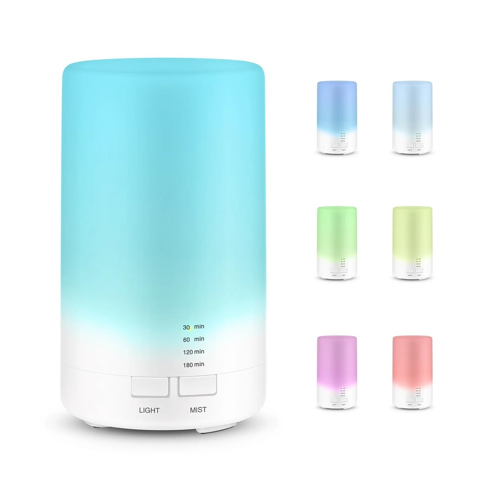 Nawilżacz Powietrza, Nawilżacz USB Aroma Dyfuzor Olejek Eteryczny Oczyszczacz Powietrza Lampa Aromaterapia Elektryczny Dystrybutor Zapachów Do Domu Zapach Samochodowy do Domu i Biura(Color light)