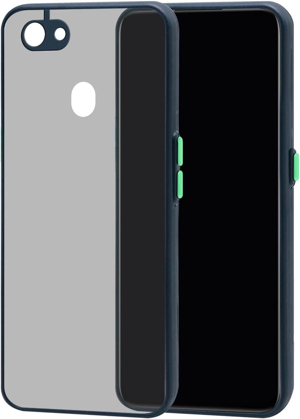 Jkobi Back Cover Case for Oppo F5 (Camera Protection | Smoke Translucent | Thermoplastic | Blue)