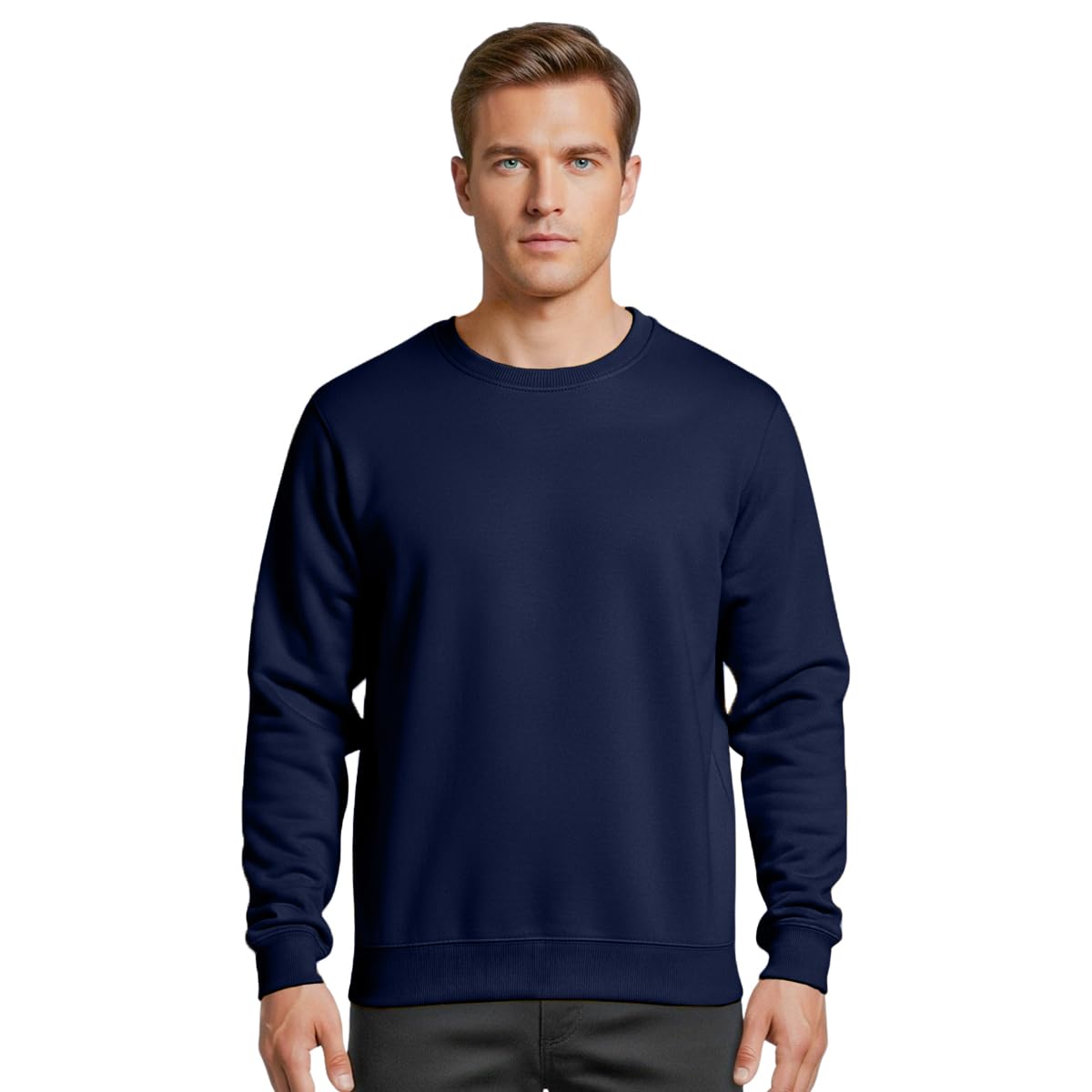 Star and Stripes MEDIUM NAVY crew neck cotton sweatshirts durable jumpers unisex fitting