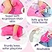 JITTERYGIT Baby Shark Bouncy Hopper - Musical Plush Toy for Kids and Toddlers - Mommy Shark (Pink)
