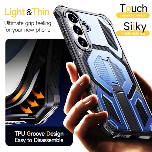 Image of S26+ Case Magnetic for Samsung Galaxy S26 Plus Phone: 6.7 Inch,with Screen Protector,[Compatible with MagSafe] Military Grade Drop Proof Protection Magnetic Case for 26+ Plus - Blue