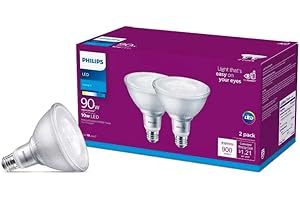 Philips Outdoor PAR38 LED Floodlight (Pack of 2) - Waterproof LED Bulb