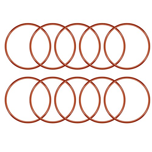 Joints toriques VMQ de haute qualité silicone rouge sourcingmap 45 mm