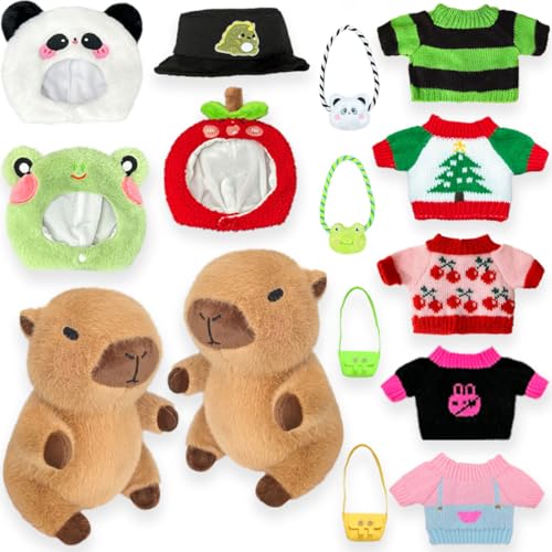 Capybara plush with clothes and accessories