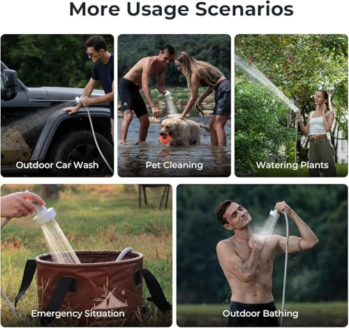 FLEXTAILGEAR MAX Shower Ducha portátil recargable para camping con bomba y carga USB-C miniatura 6