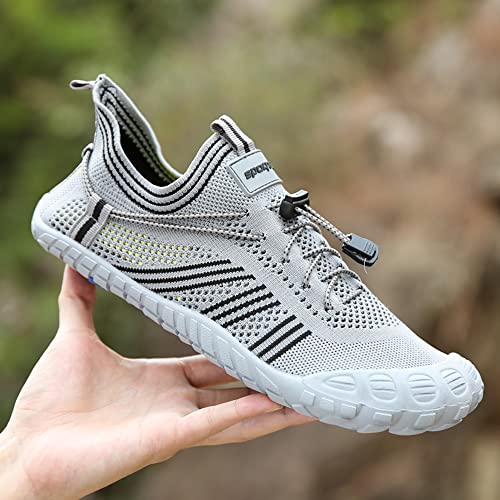 Image of LA CORSA Unisex WalkWave Anti-Slip Breathable Slip-on Hiking and Trekking Barefoot Shoes (Grey,6)