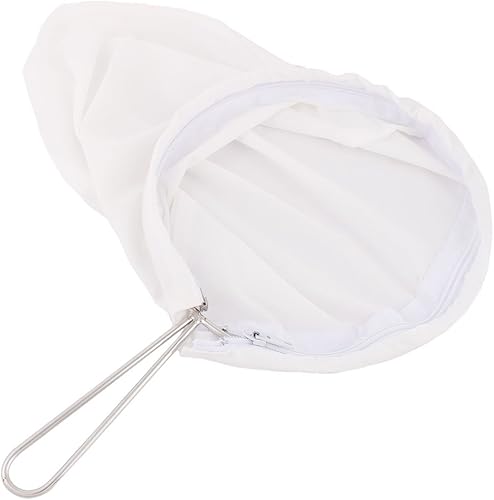 Miniatura 3 de uxcell Mango de acero inoxidable Calcetín de tela Café Té Colador Filtro Calcetín 7.9 in Dia Máquina de Café Accesorios