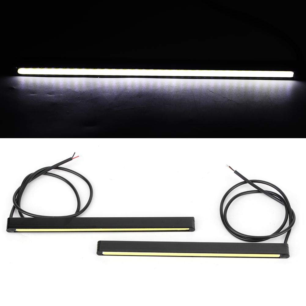 KIMISS Luz diurna COB para coche, alta luminosidad LED DRL, impermeable, modificación automotriz, faro diurno resistente