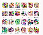 666PCS Flower Fruit Polymer Clay Beads Charms 24 Styles Cool Fun Cute Preppy Beads for Jewelry Making Girls Indie Aesthetic Beads DIY Bracelet Accessories Kit 5m Crystal Elastic String for Kids