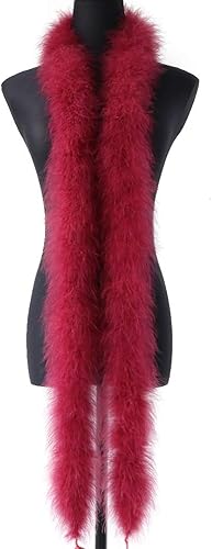 Miniatura 7 de Boa de plumas de marabú esponjosa de 2 yardas para manualidades, boda, fiesta, decoración de árbol de Navidad, 0.78 oz