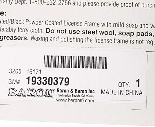 GMC OEM License Plate Frame Holder Chrome w/Black Universal Fit 19330379