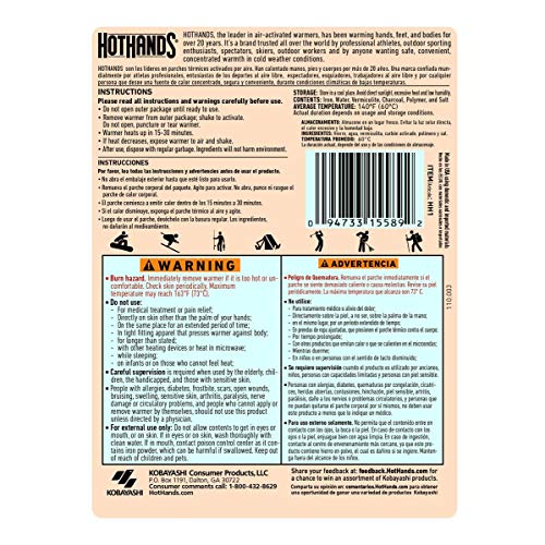 Hothands Extra Large 18 Hour Super Hand And Body Warmer - 40 Pack Case #TOP1