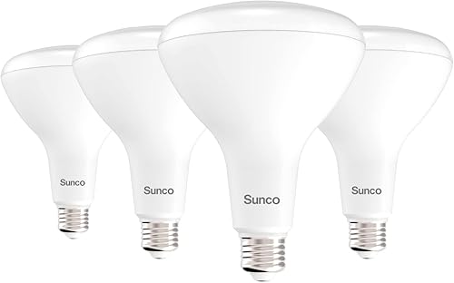Sunco BR40 Bombillas LED, luces de inundación para interiores, bombilla empotrada, 1400 LM, 17 W (equivalente a 100 W), blanco suave de 2700 K,