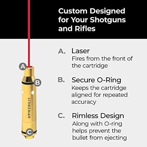 Strikeman Dry-Fire Laser Training System - Great for Target Shooting Practice with Shotguns & Rifles - Kit w/Access to App (No Subscription Needed), Cartridge, Target & Phone Holder