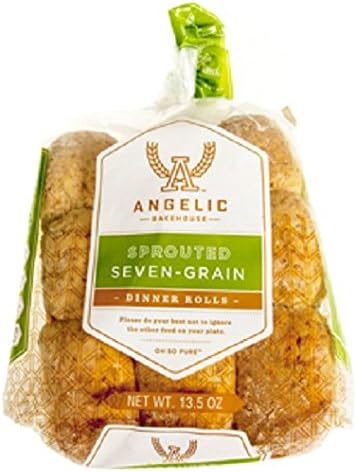 ANGELIC BAKEHOUSE Sprouted 7-Grain Dinner Roll, 13.5 Ounce (Pack of 8)