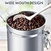 ENLOY 4-Piece Stainless Steel Airtight Food Storage Canister Set with Clear Lid, Containers Sets for Kitchen Counter for Sugar, Flour, Tea, Candy, Cookie, Spice, 28/32/38/65 oz