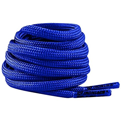Ironlace Paracord 550, Bootlace, Shoelace, Runners, Hikers, Boots, Casual Shoes, 1 Pair, Multiple Colours and Lengths - Royal Blue - 72 Inches - 183 cm Cover