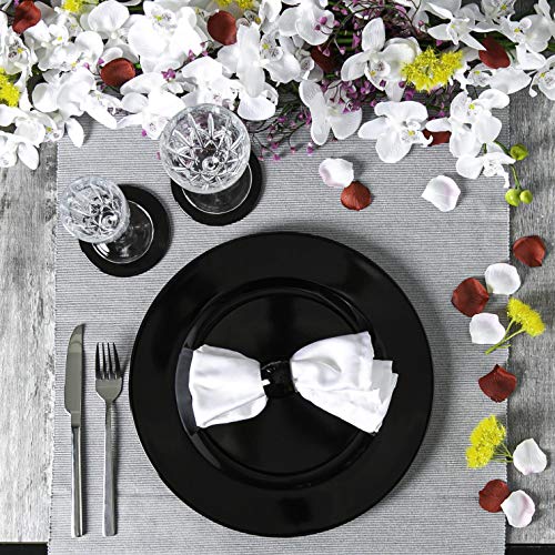 Platzteller Argon Tableware Metallic Ladeplatten, 33cm, Schwarz