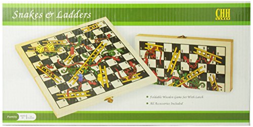 CHH Games CHH Folding Wooden Snakes and Ladders Game